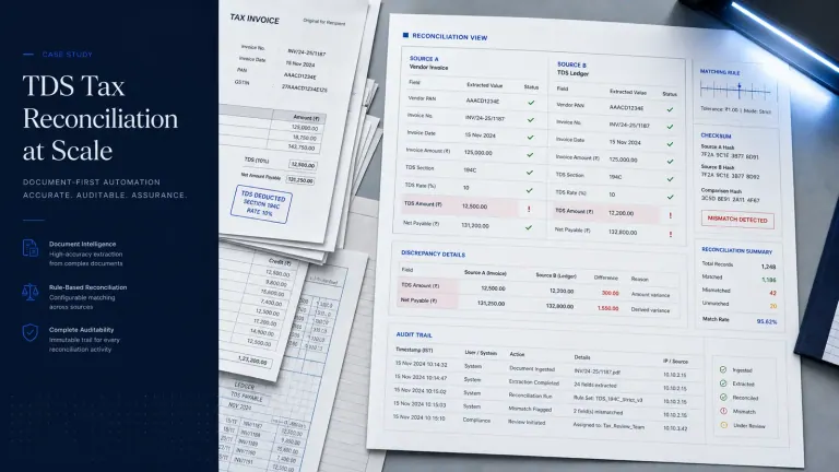 TDS-Abstimmungsworkflow zum Vergleich von Compliance-Unterlagen und interner Buchführung
